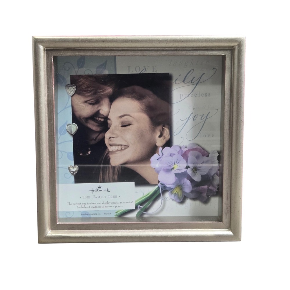 Hallmark Family Tree Magnetic Photo Collage Frame Champagne Gold Wood Decor